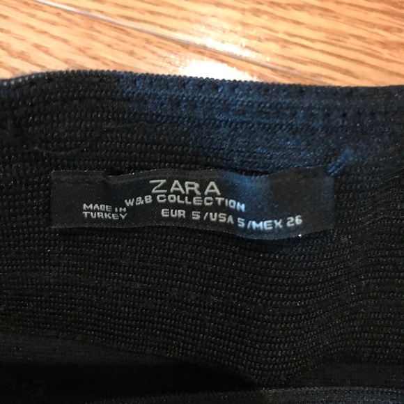 ZARA LEATHER PANNEL MINI SKIRT - Picture 4 of 4